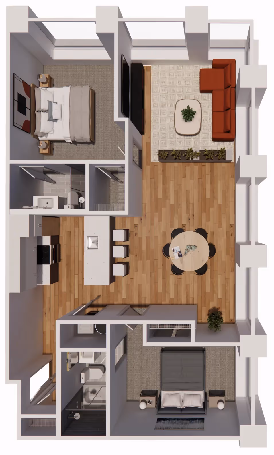 2 Bedroom (B2) layout