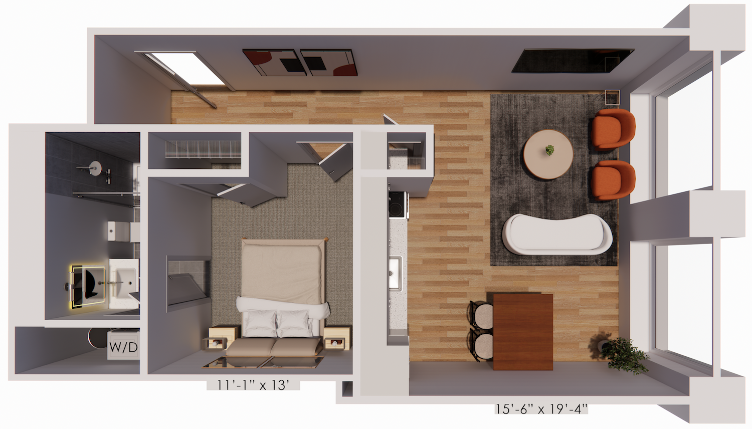 1 Bedroom (A1) layout