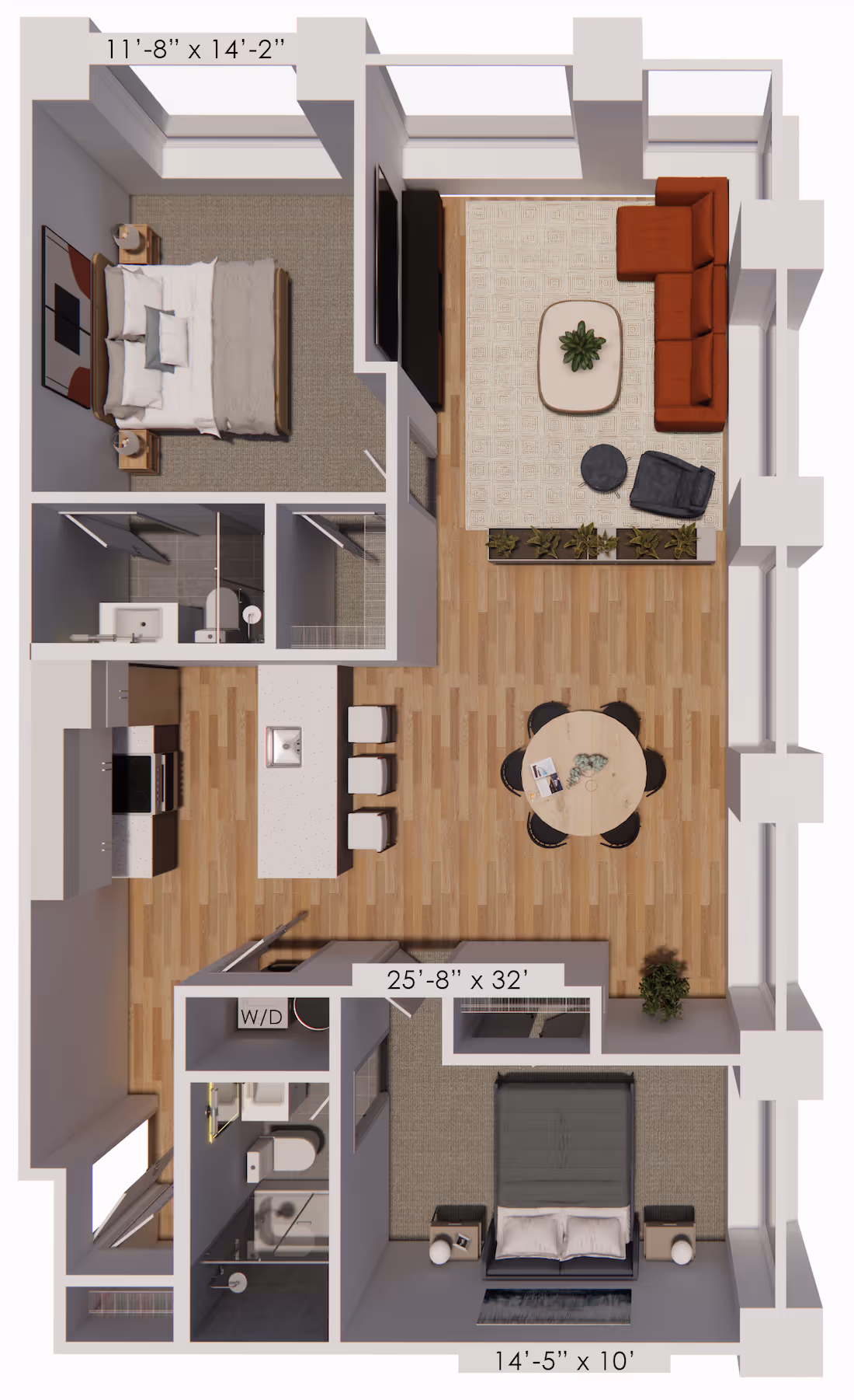 2 Bedroom (B2) layout
