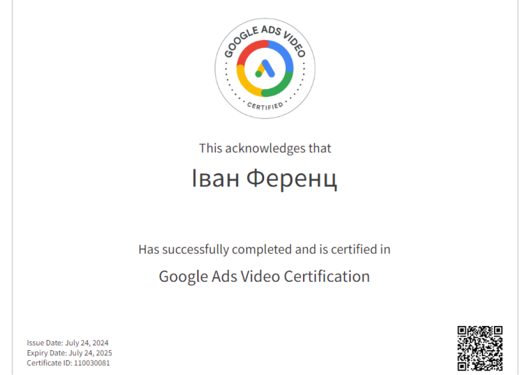 certificate