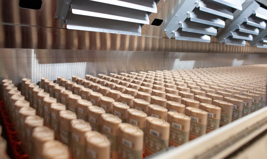 Photo of products on a packaging machine