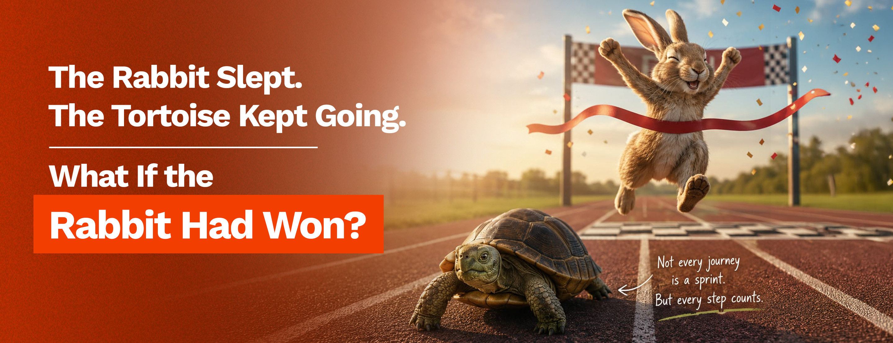 The Rabbit Won. The Tortoise Kept Going! What If the Rabbit Had Won?