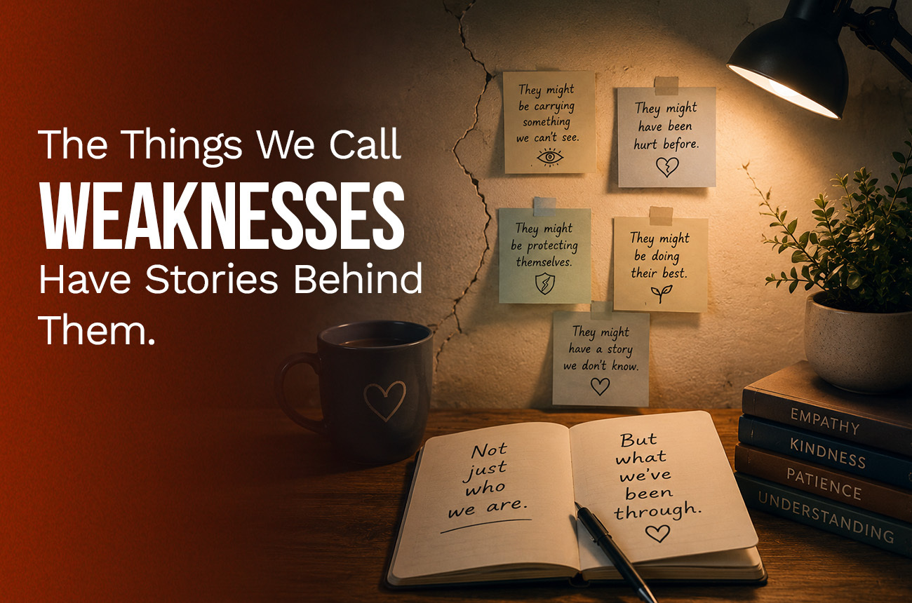 The things we call weakness have stories behind them