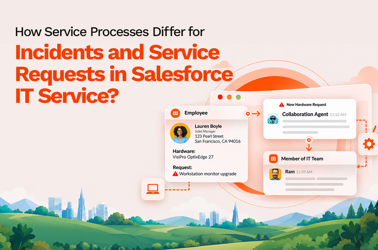 How Service Processes Differ for Incidents and Service Requests in Salesforce IT Service