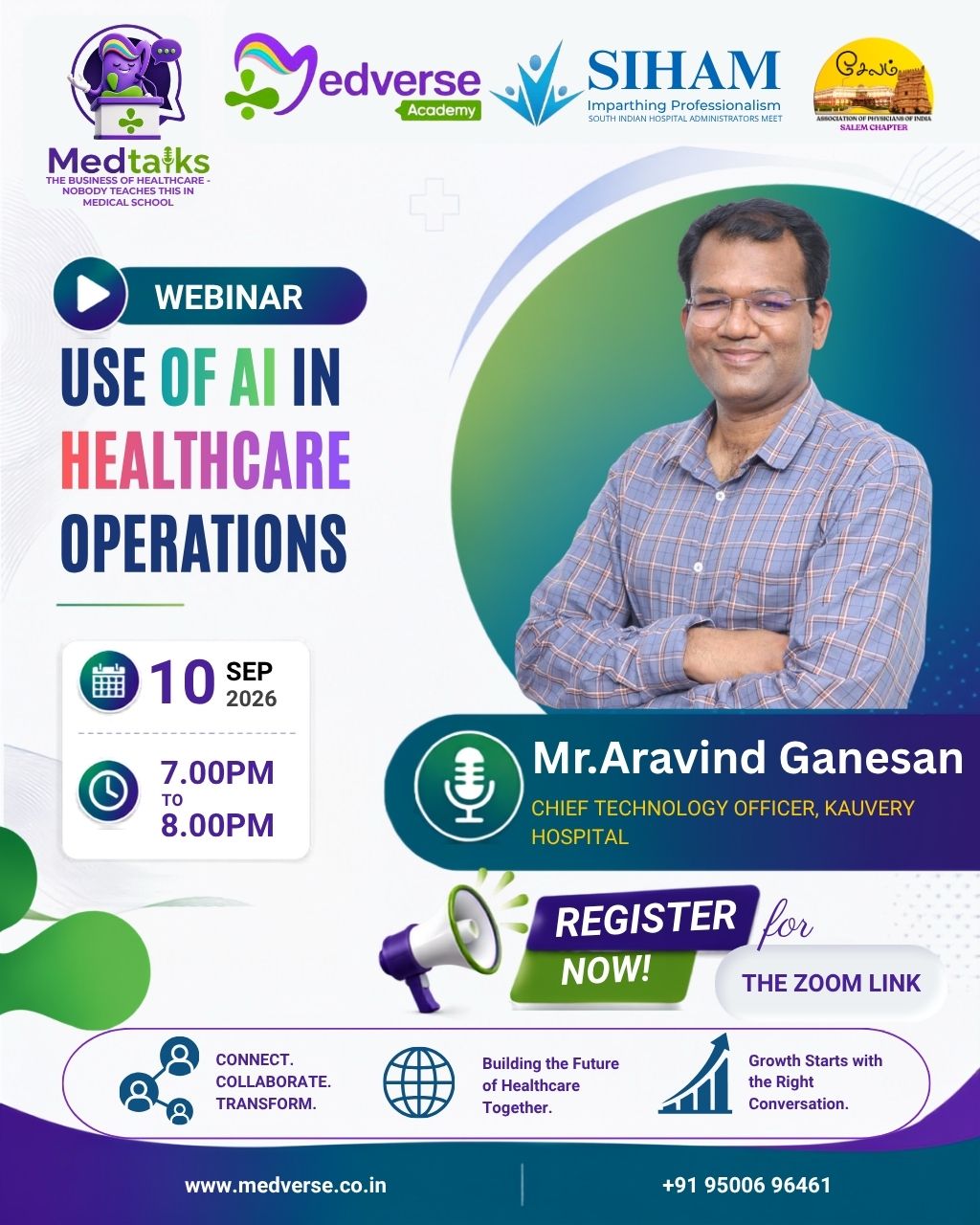 MedTalks webinar poster — 10 September 2026