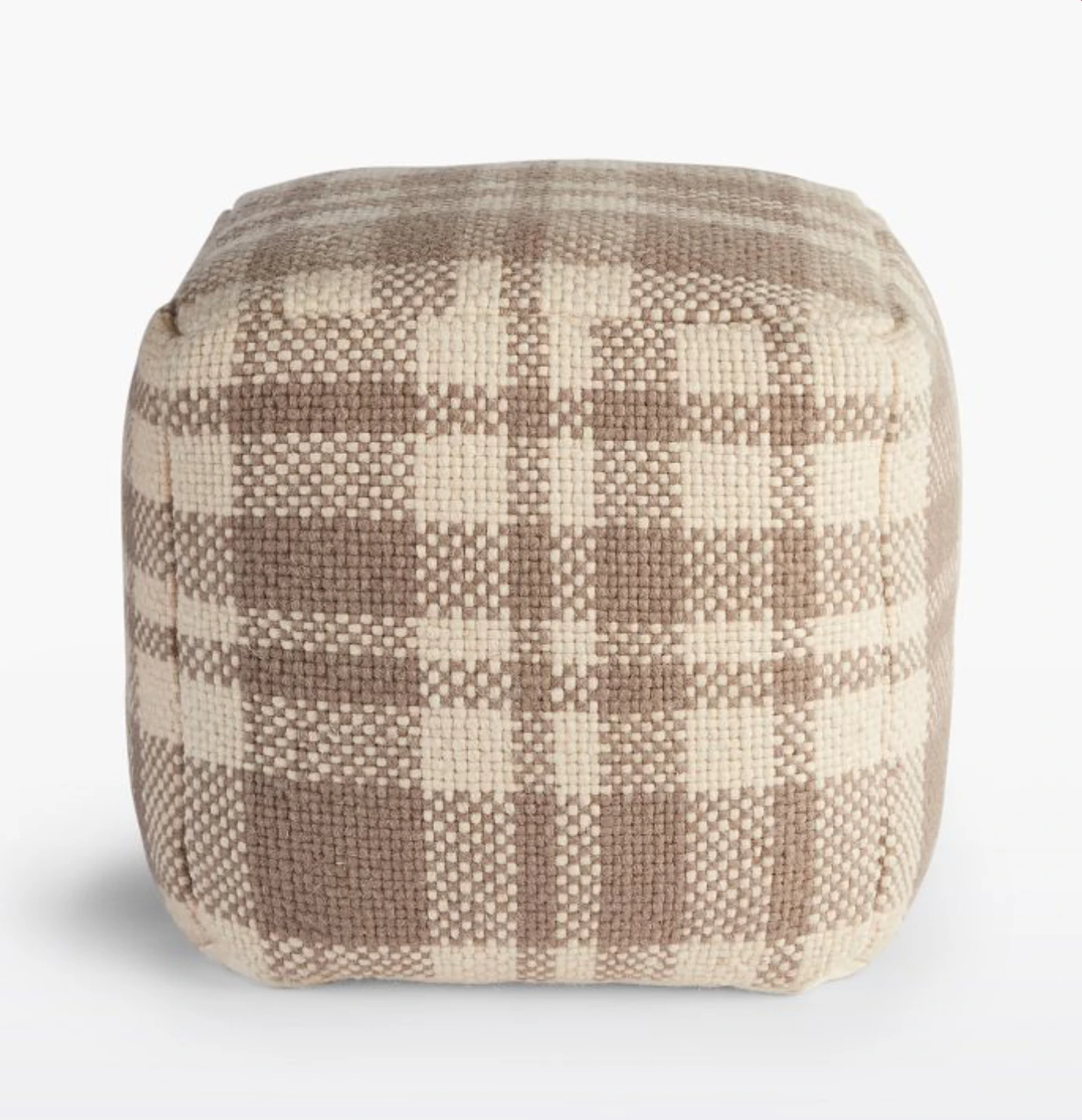 Plaid Pouf