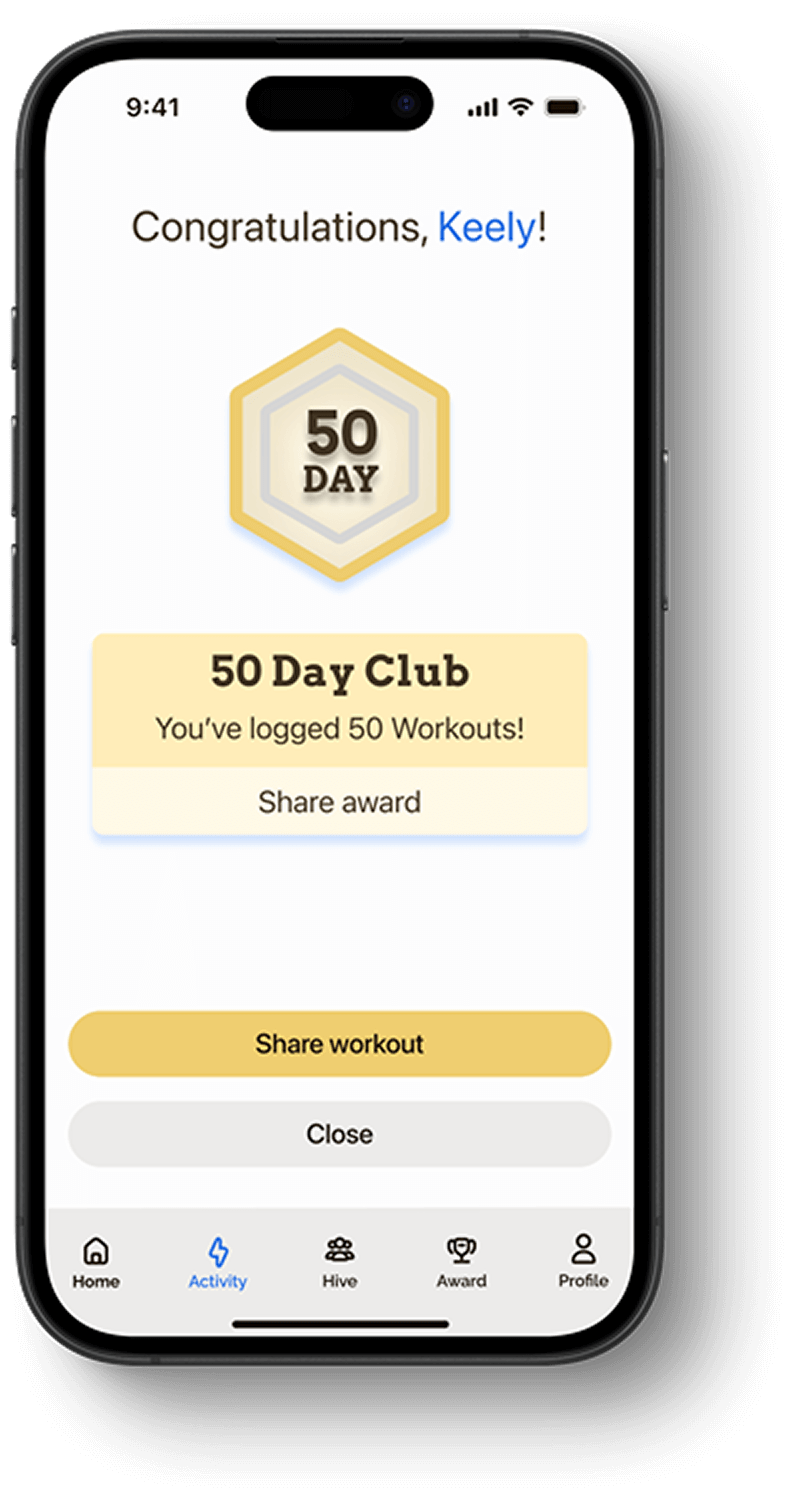 Daily habit log interface for setting and tracking wellness goals