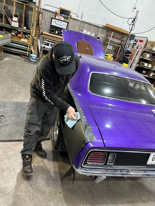 Color Change Wrap On A Muscle Car