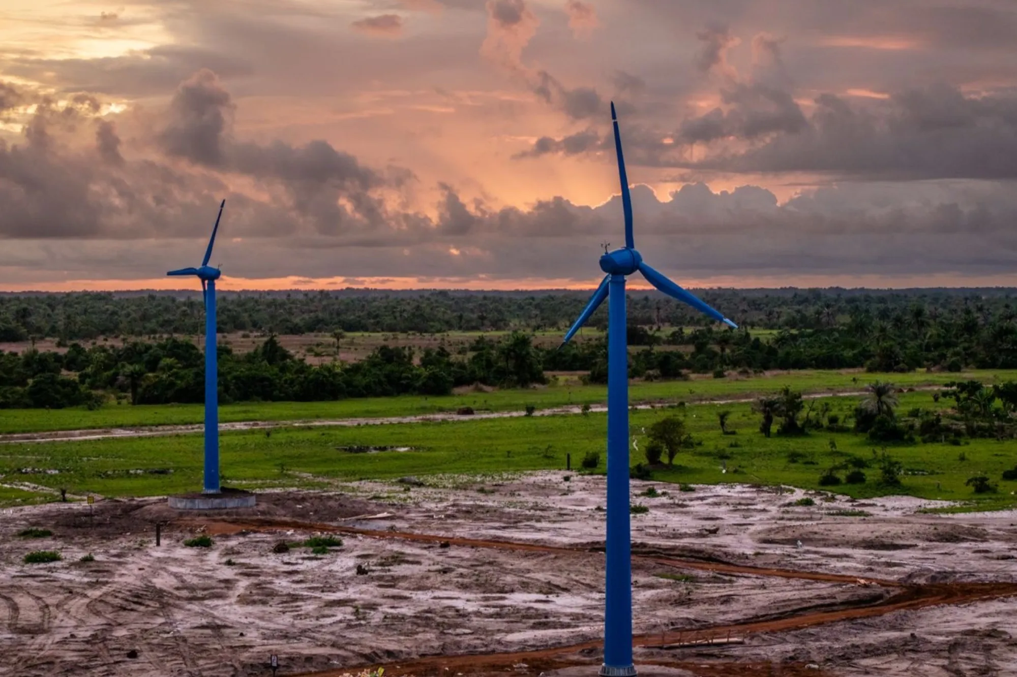 Wind turbine on Sherbro Island, Sierra Leone