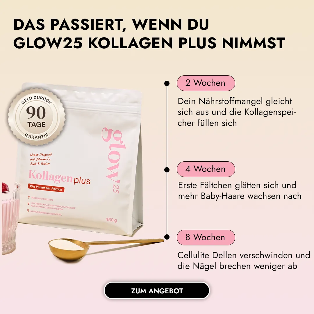 A white bag of Glow Plus Kollegen Plus Nimmt.