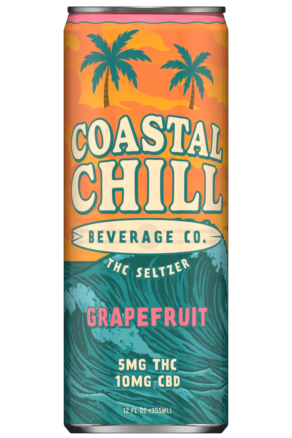 Custom Can Design by DigiMade Studios for Coastal Chill Beverage Co.