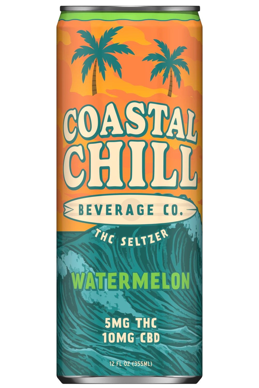 Custom Can Design by DigiMade Studios for Coastal Chill Beverage Co.