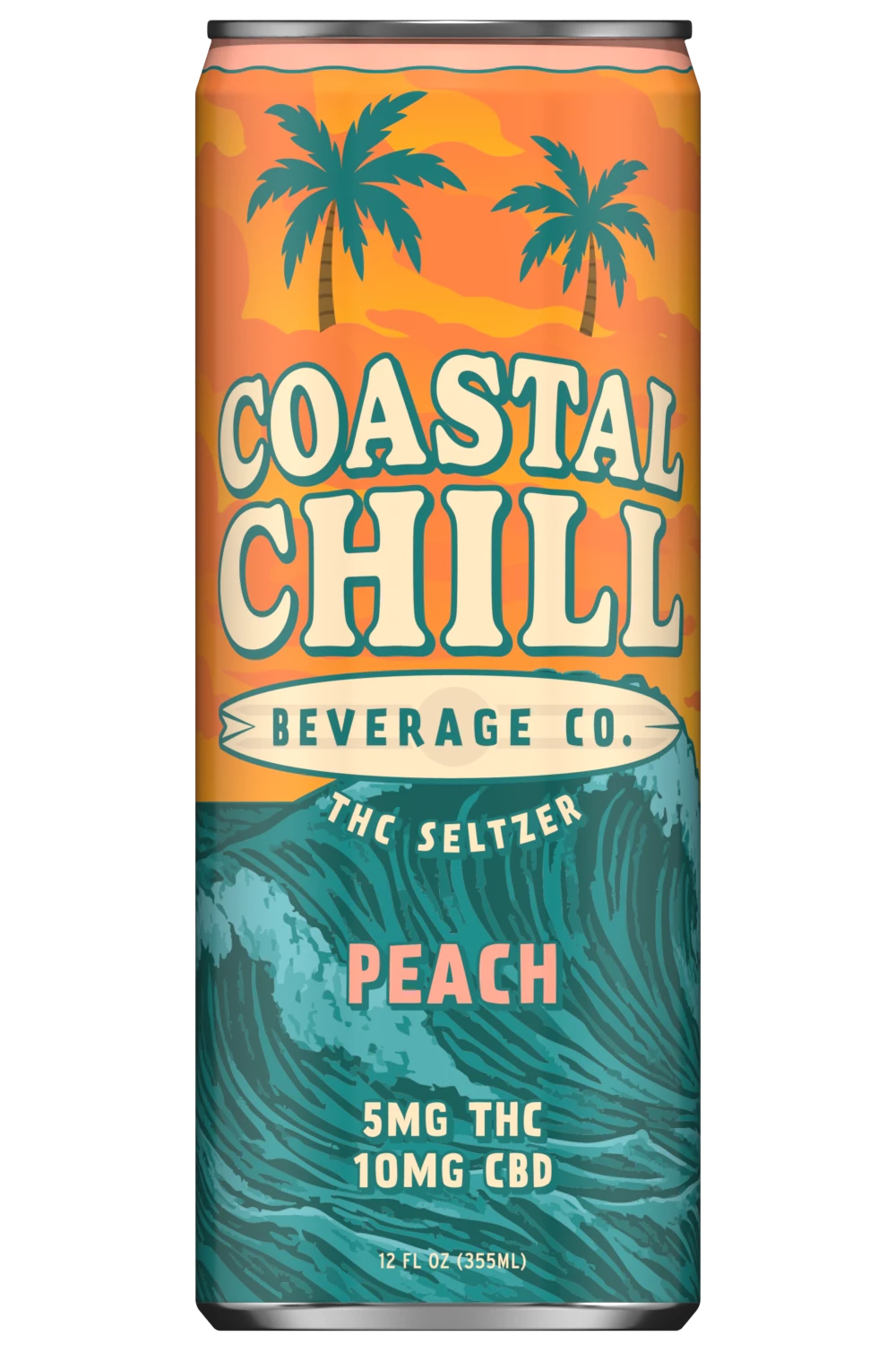 Custom Can Design by DigiMade Studios for Coastal Chill Beverage Co.