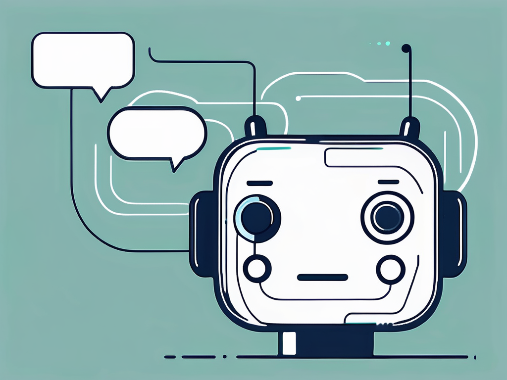 Section illustration of a robot head with text bubbles popping out of it.