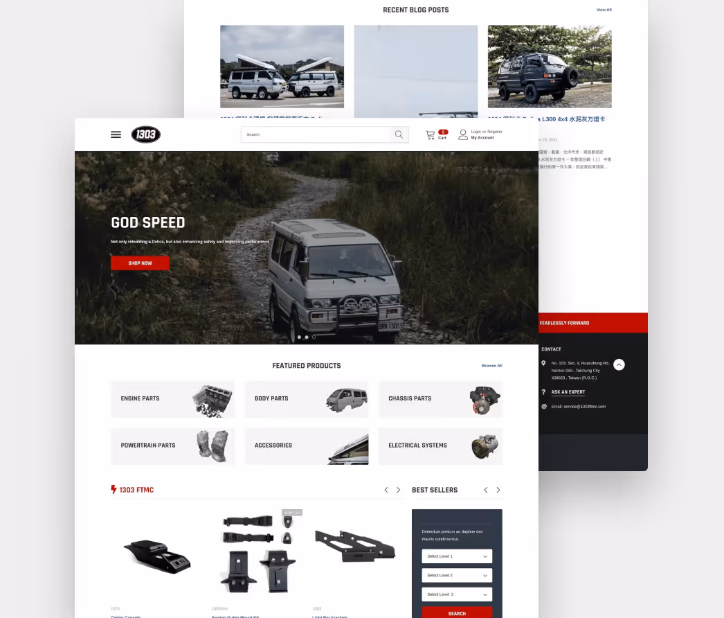 A mockup of a project