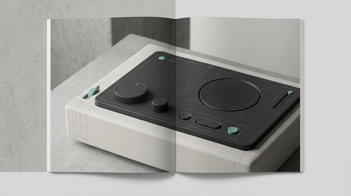 Webflow CMS 富文本清洗災難與 RWD 卡片化架構復盤封面圖 - Braun Dieter Rams Minimalist Hardware Interface