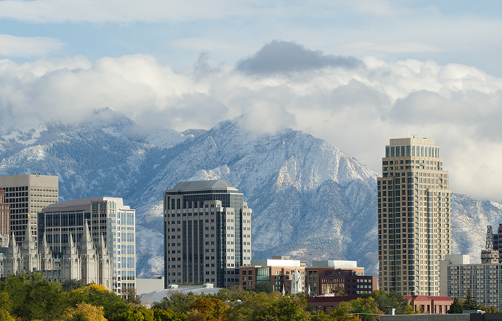 View of downtown salt lake city