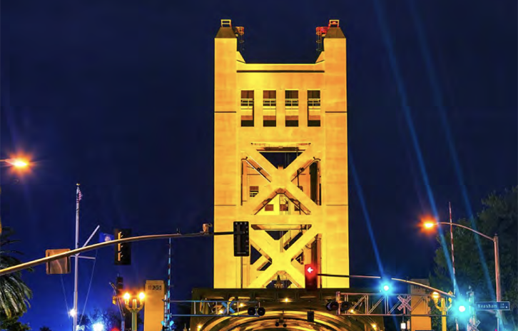 Downtown Sacramento bridge