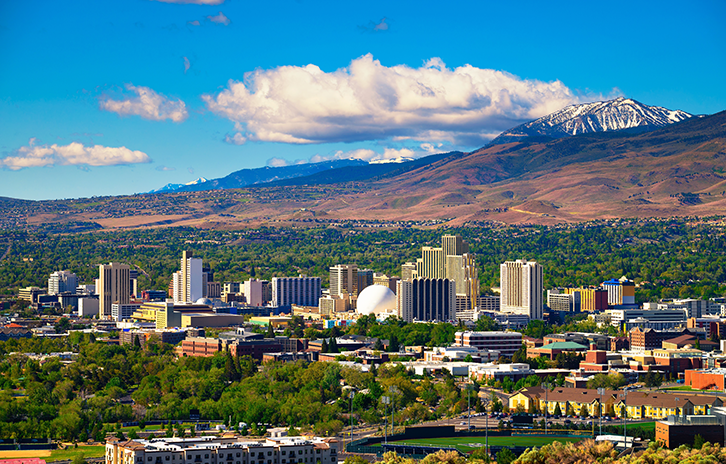 Ariel view of Reno