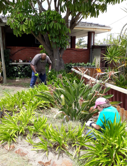 YWAM Perth ARMS Ministry volunteers gardening to restore a local property and serve the community through practical care.