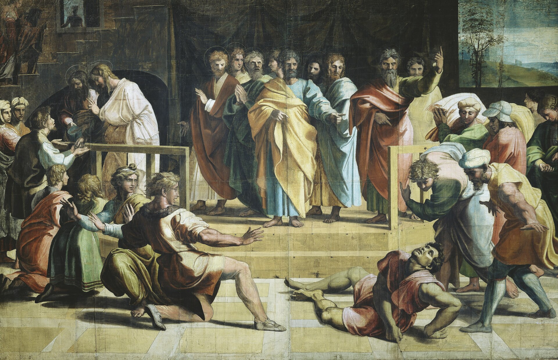 The Death of Ananias, Raphael