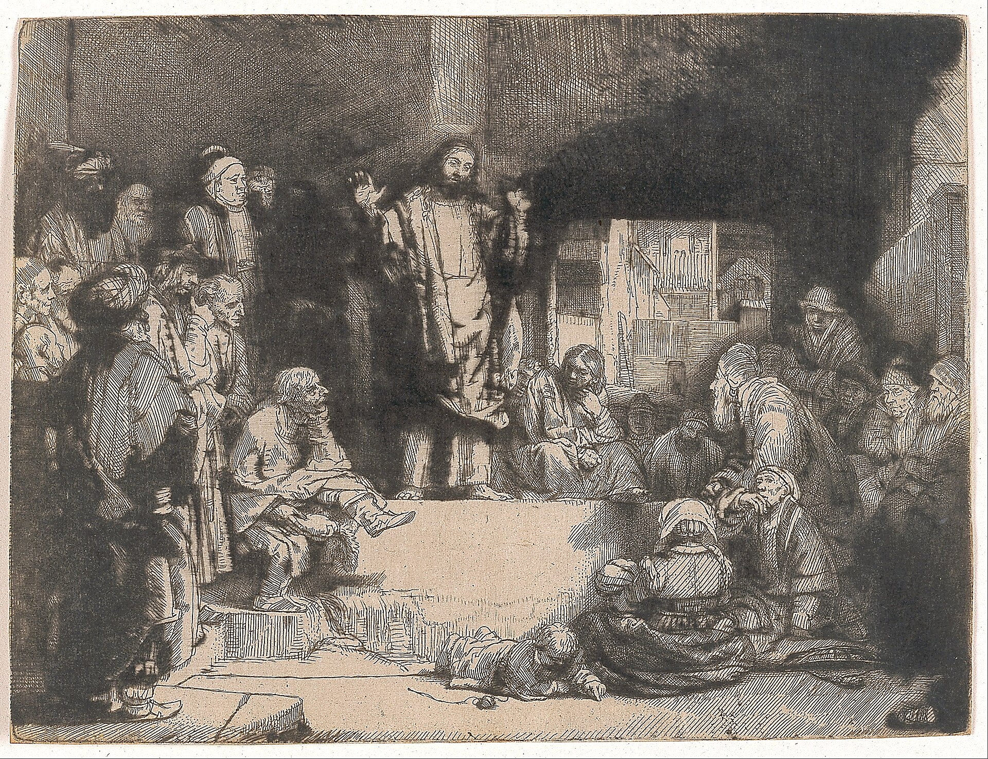 Christ Preaching (La Petite Tombe), Rembrandt