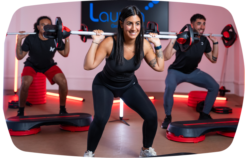 Groupe mixte de sportifs