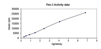Activity data for PIM3, active human recombinant kinase protein
