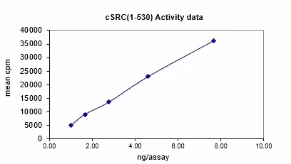 Activity data for Src (1-530), active human recombinant kinase protein