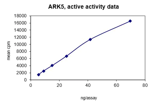 Activity data for ARK5, active human recombinant kinase protein