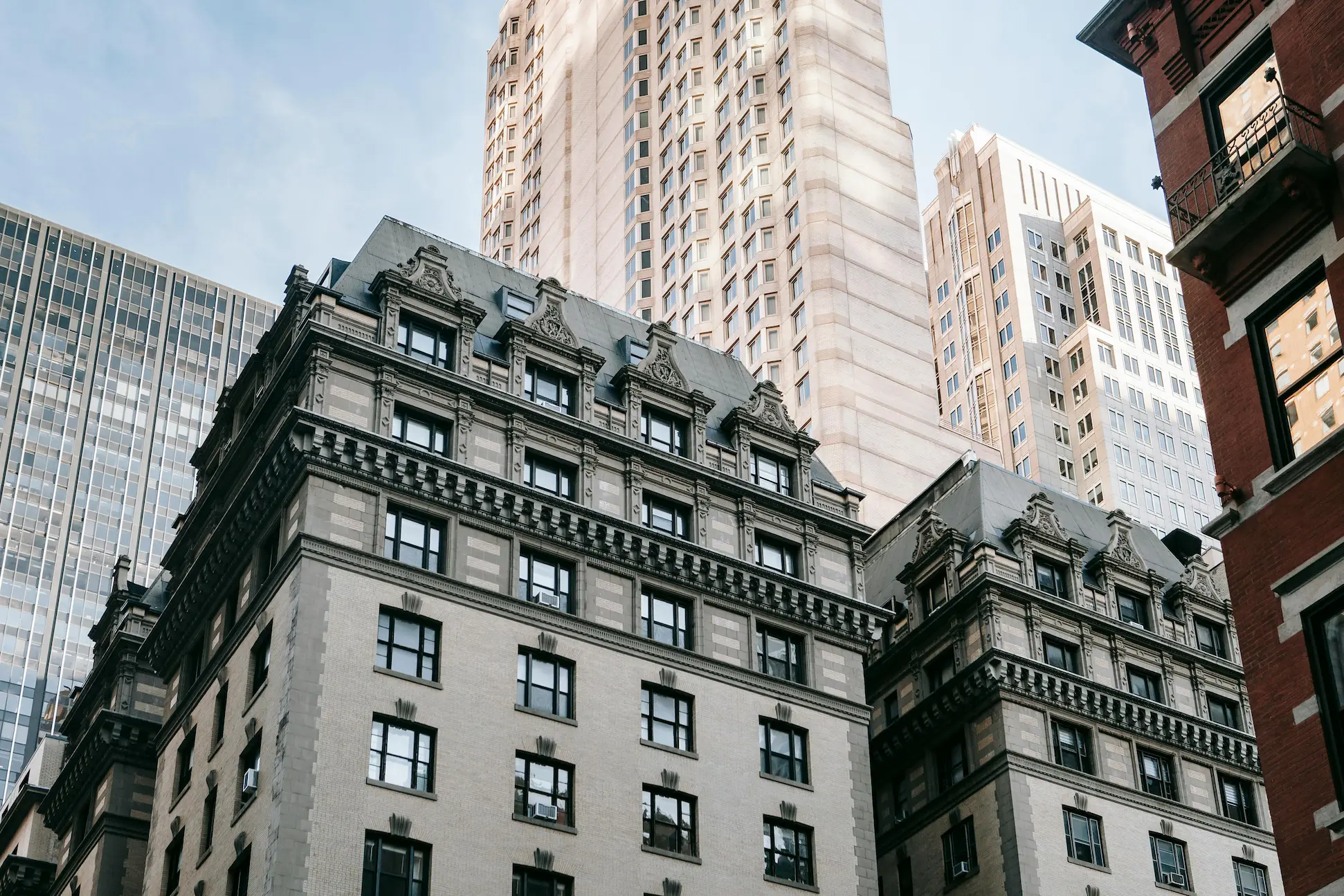 Luxury Manhattan apartment exterior representing private chef placement for UHNW family in New York City by our agency Montclair Chef