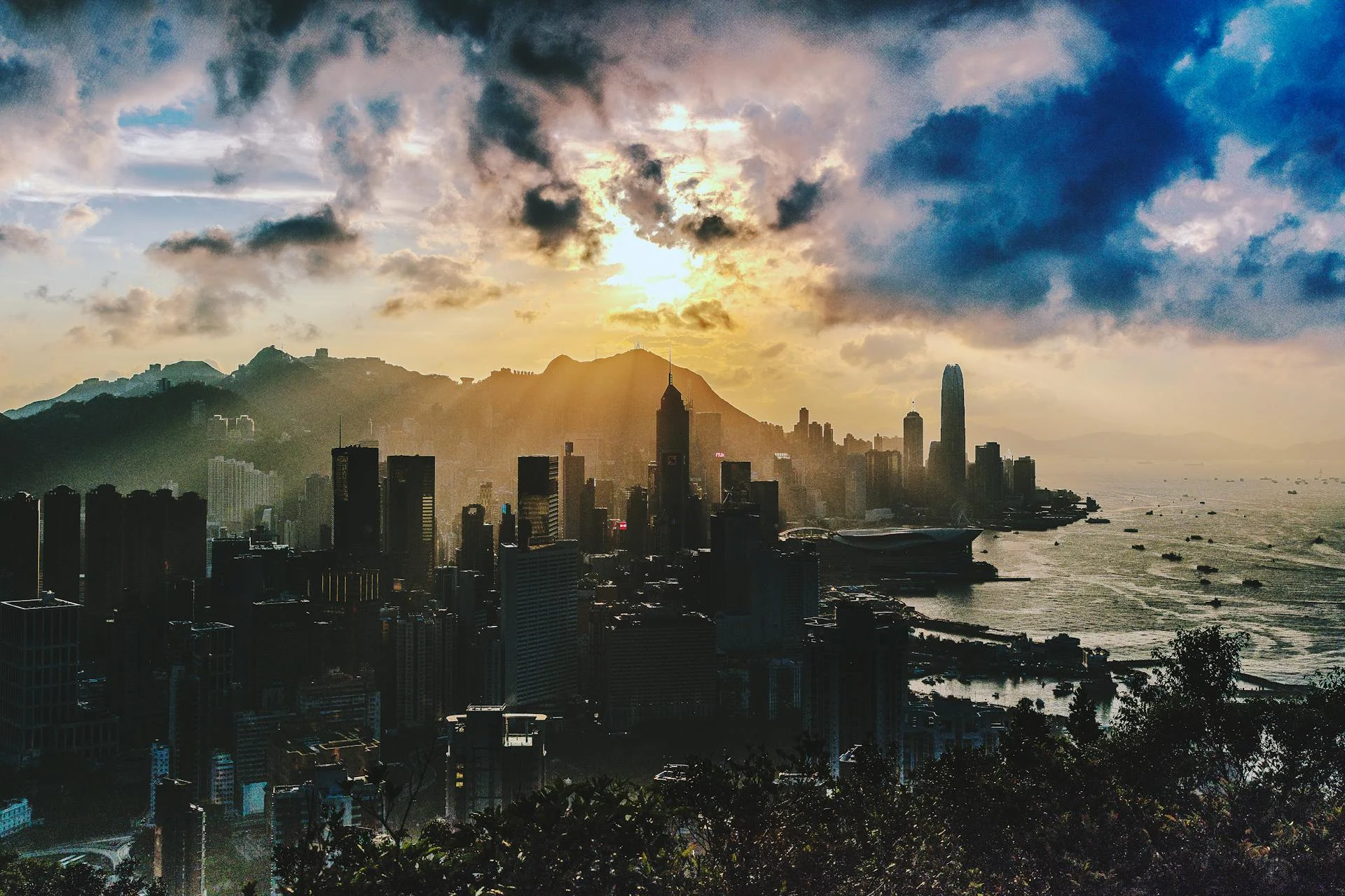 The view from a Hong Kong Peak Penthouse from our private chef's client