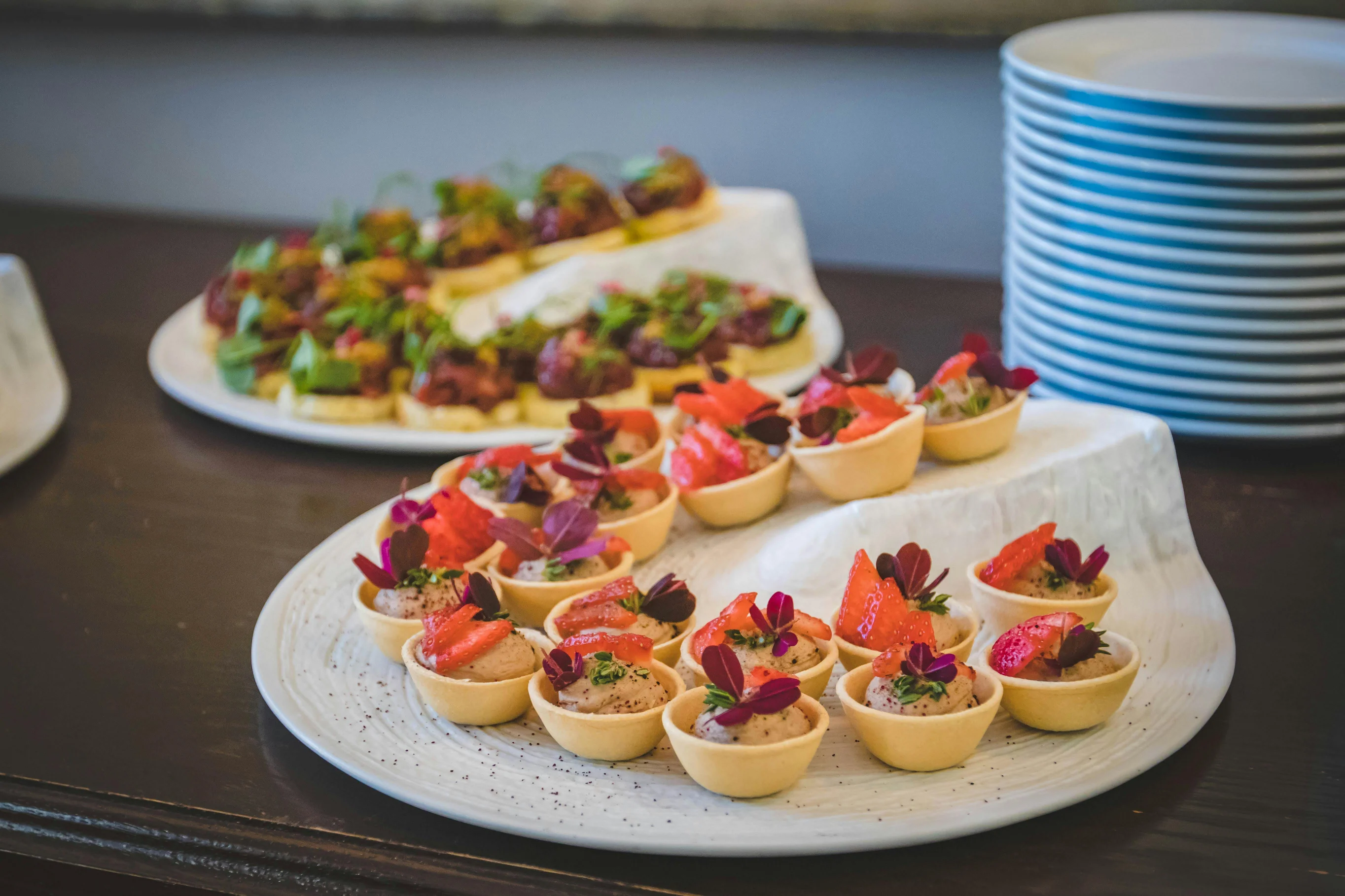 Beautiful canapes served to our elite clients