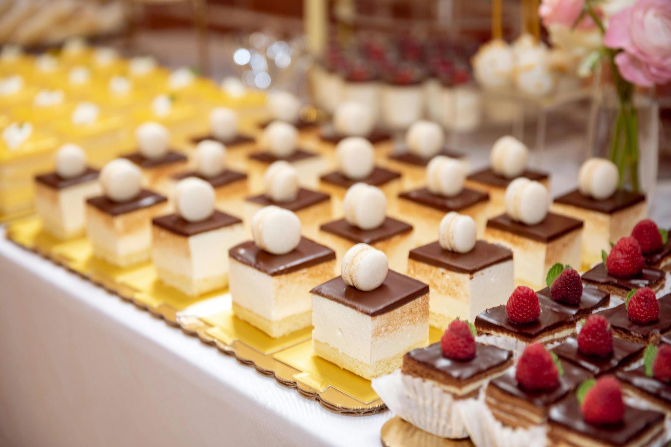 Sweet petit fours presented to our UHNW private clinet during our bespoke catering
