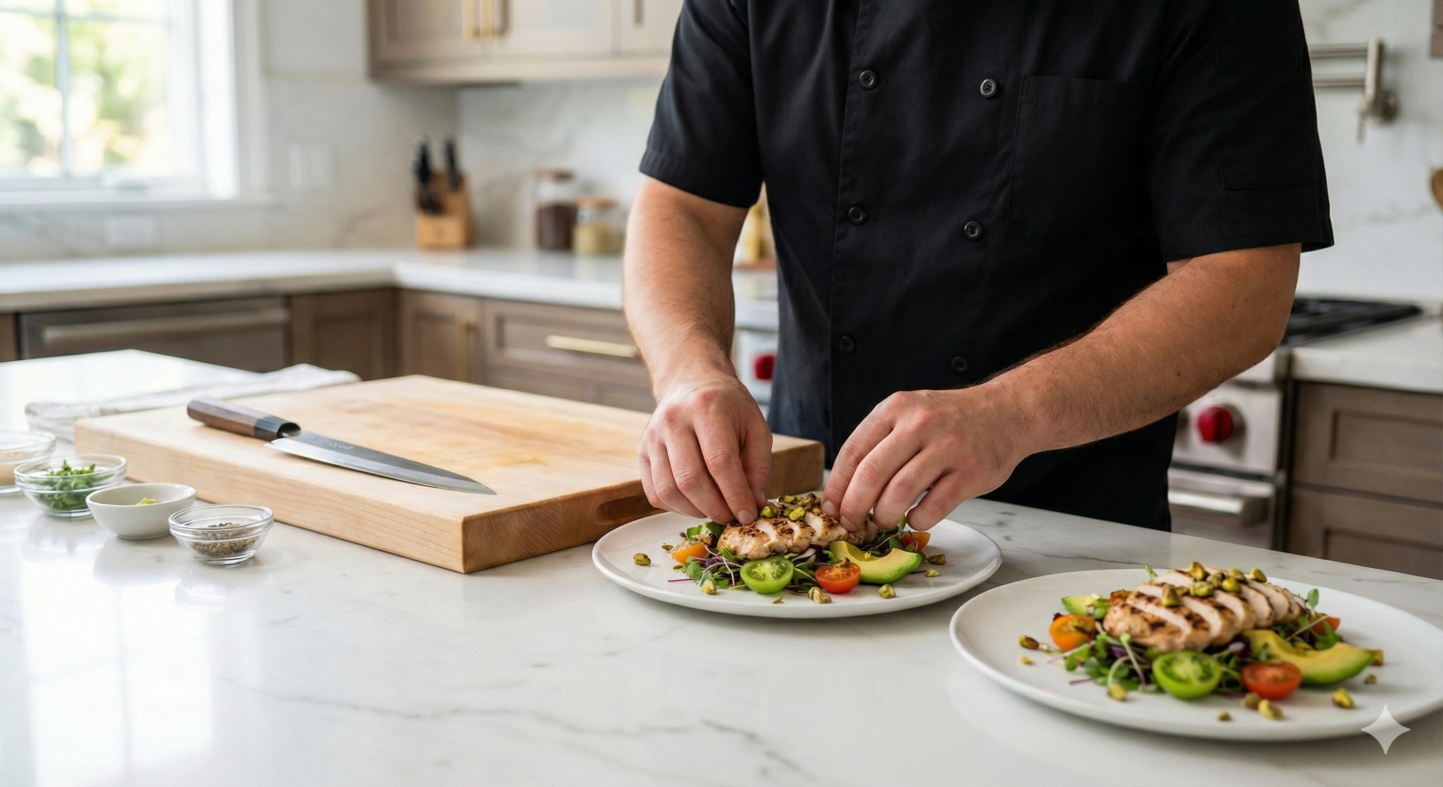 A health focused meal prepared by one of our specialist private chef