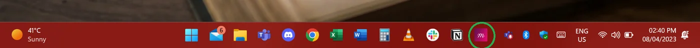 Screenshot: pinning the Mentalyc shortcut to the taskbar or dock