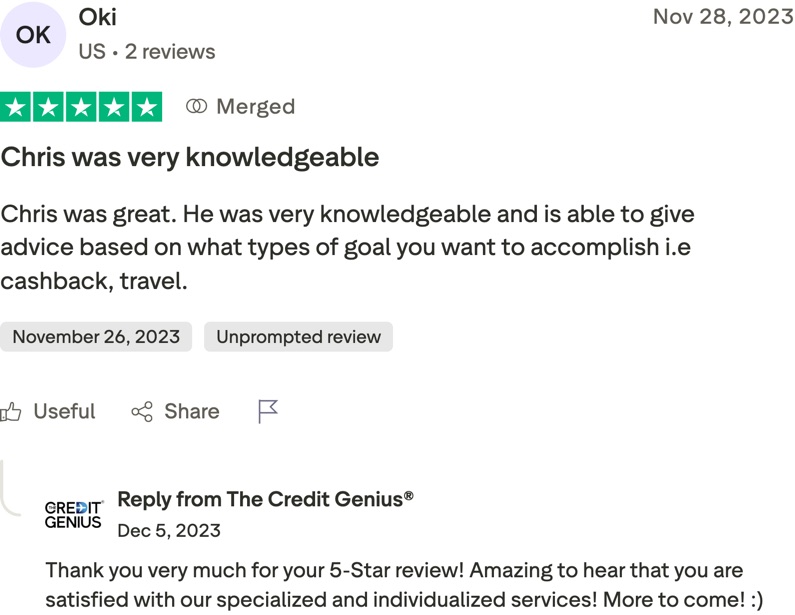 Oki: Chris was very knowledgeable
