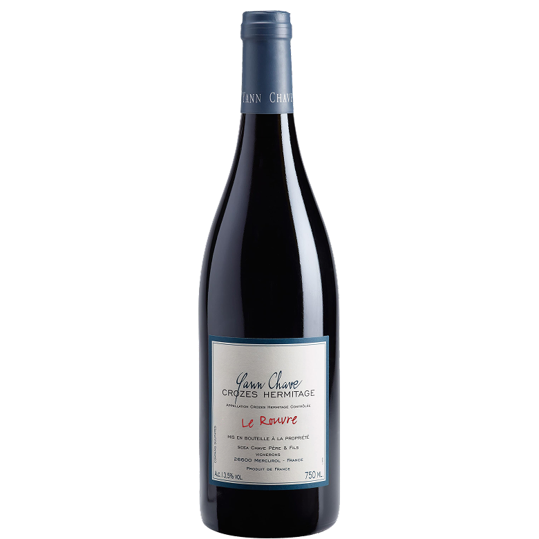 Bouteille de vin rouge Crozes Hermitage Le Rouvre de Yann Chave, 750 ml.