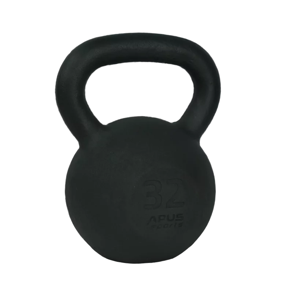 Apus Sports cast iron kettlebell with protective coating and ergonomic handle
