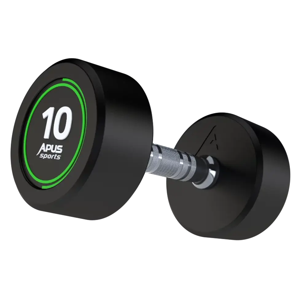 One-piece Apus Sports Palladium dumbbells 1–10 kg made of polyurethane