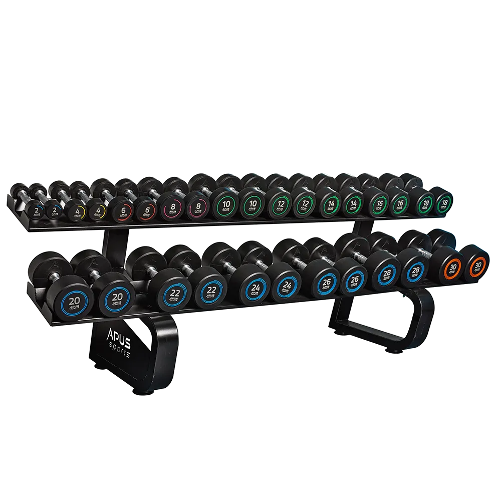 Apus Sports dumbbell rack for 10 pairs with modern steel frame