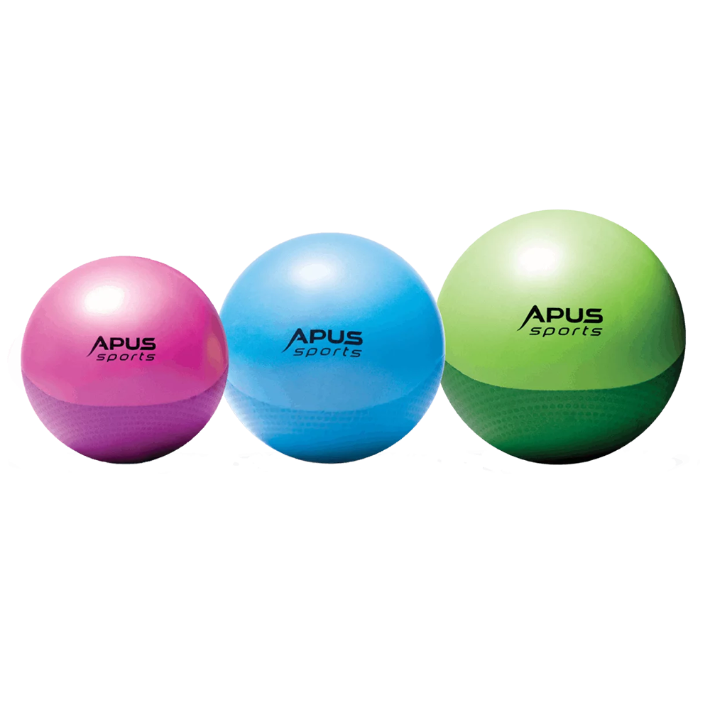 Apus Sports gymnastic balls with non-slip surface, sizes 55–75 cm