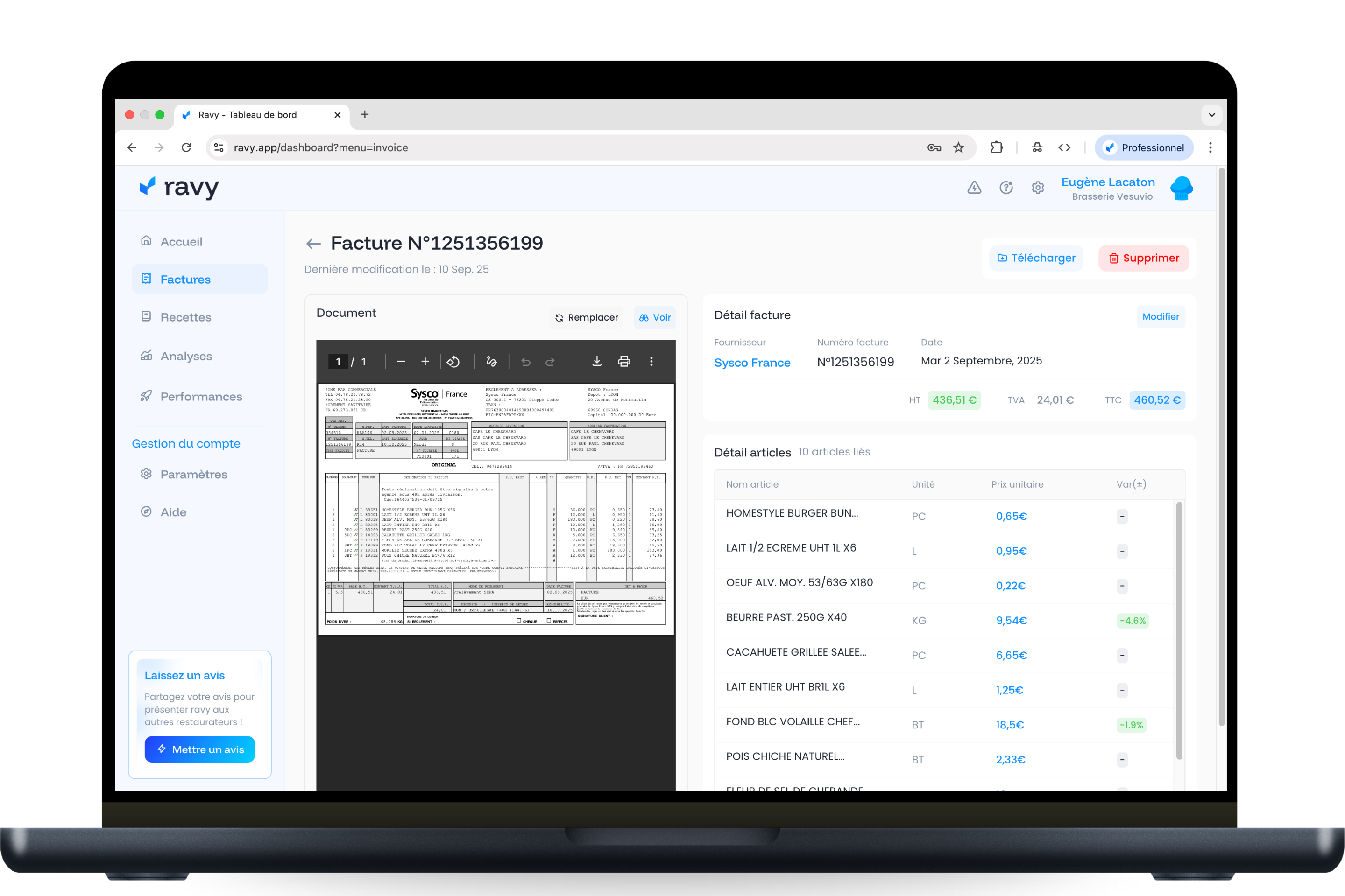 Dashboard mockup