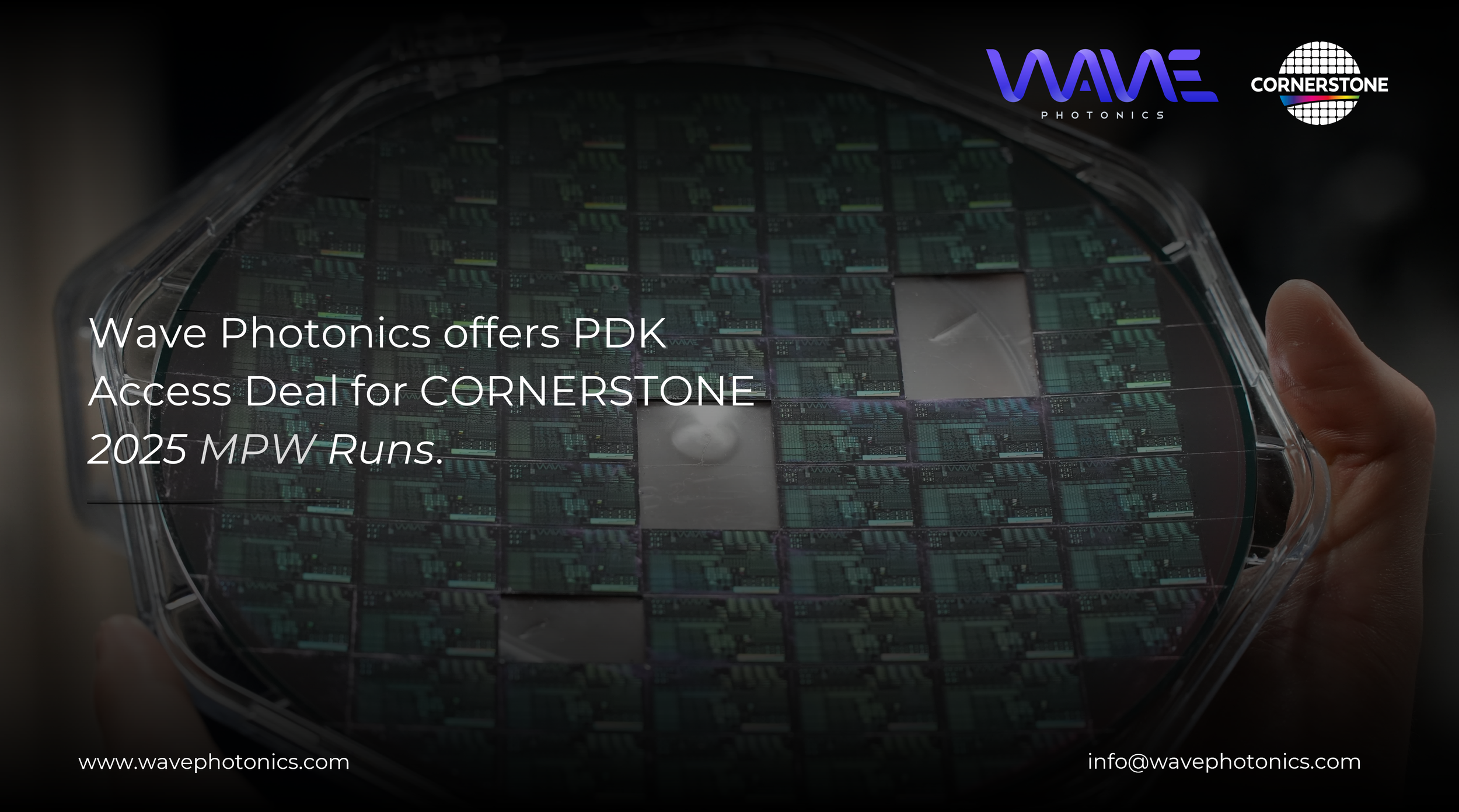 Wave Photonics offers PDK Access Deal for CORNERSTONE 2025 MPW Runs