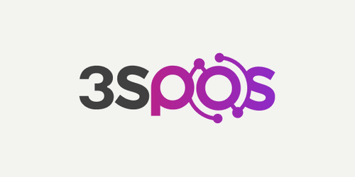 3SPOS logo with stylized letters and connected circular nodes.