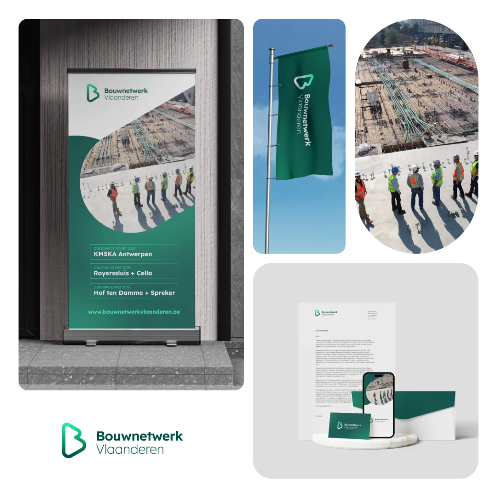 Branding compositie voor Bouwnetwerk Vlaanderen