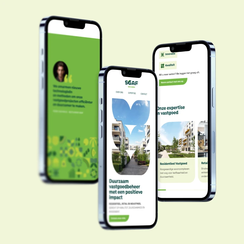 Mobile webdesign voor SGAF