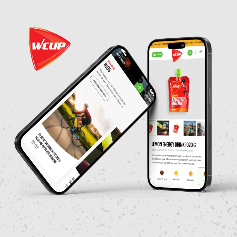 UX/UI design voor de nieuwe WCUP Webshop