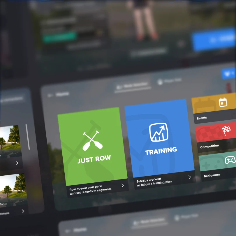 UX/UI Design voor de EXR Rowing app
