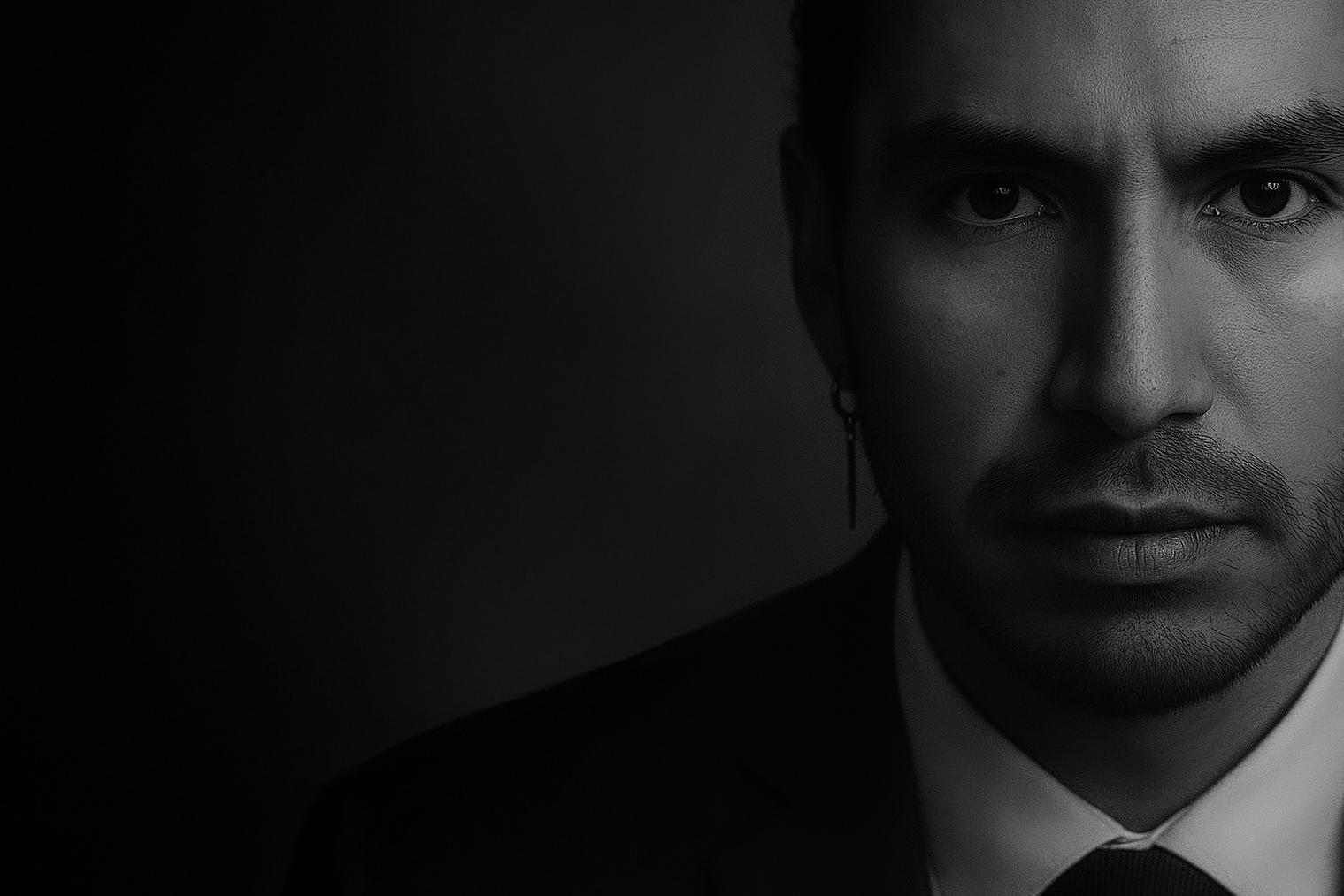 Silencio Branding CEO image in black and white.